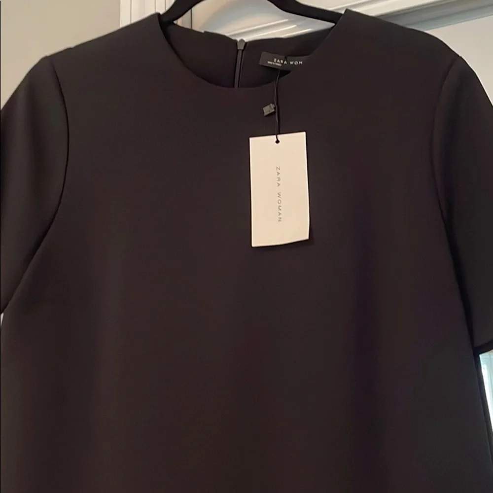 Black Zara Dress with Fringe bottom - Picture 3 of 5